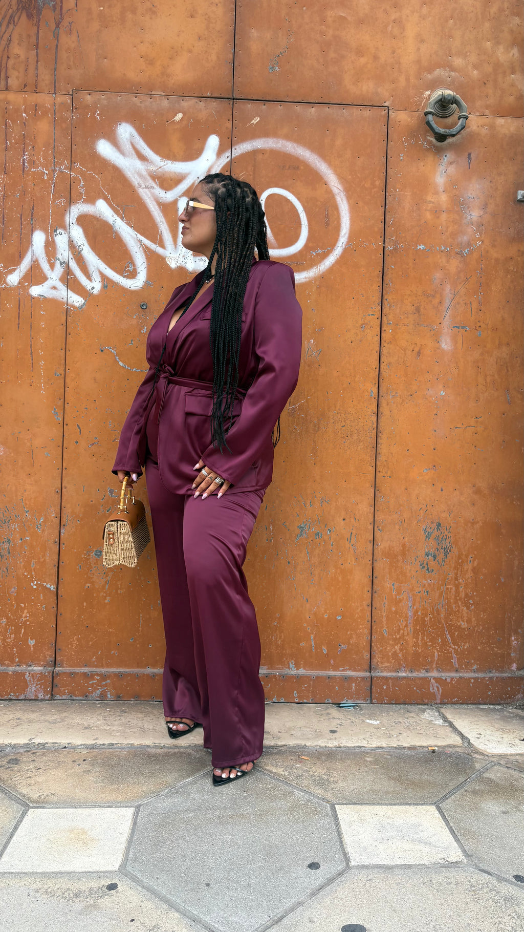 Tailleur satin