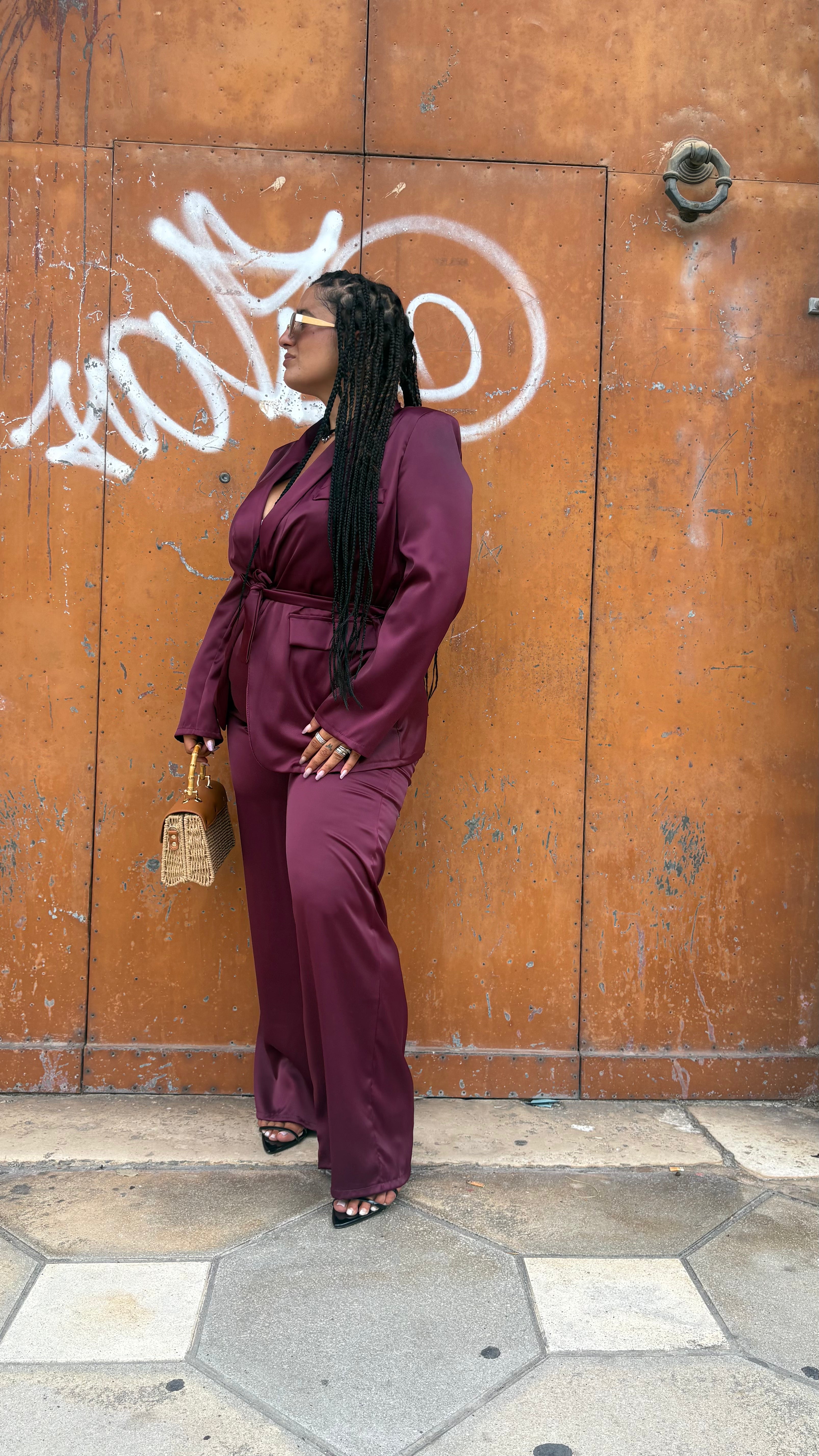 Tailleur satin
