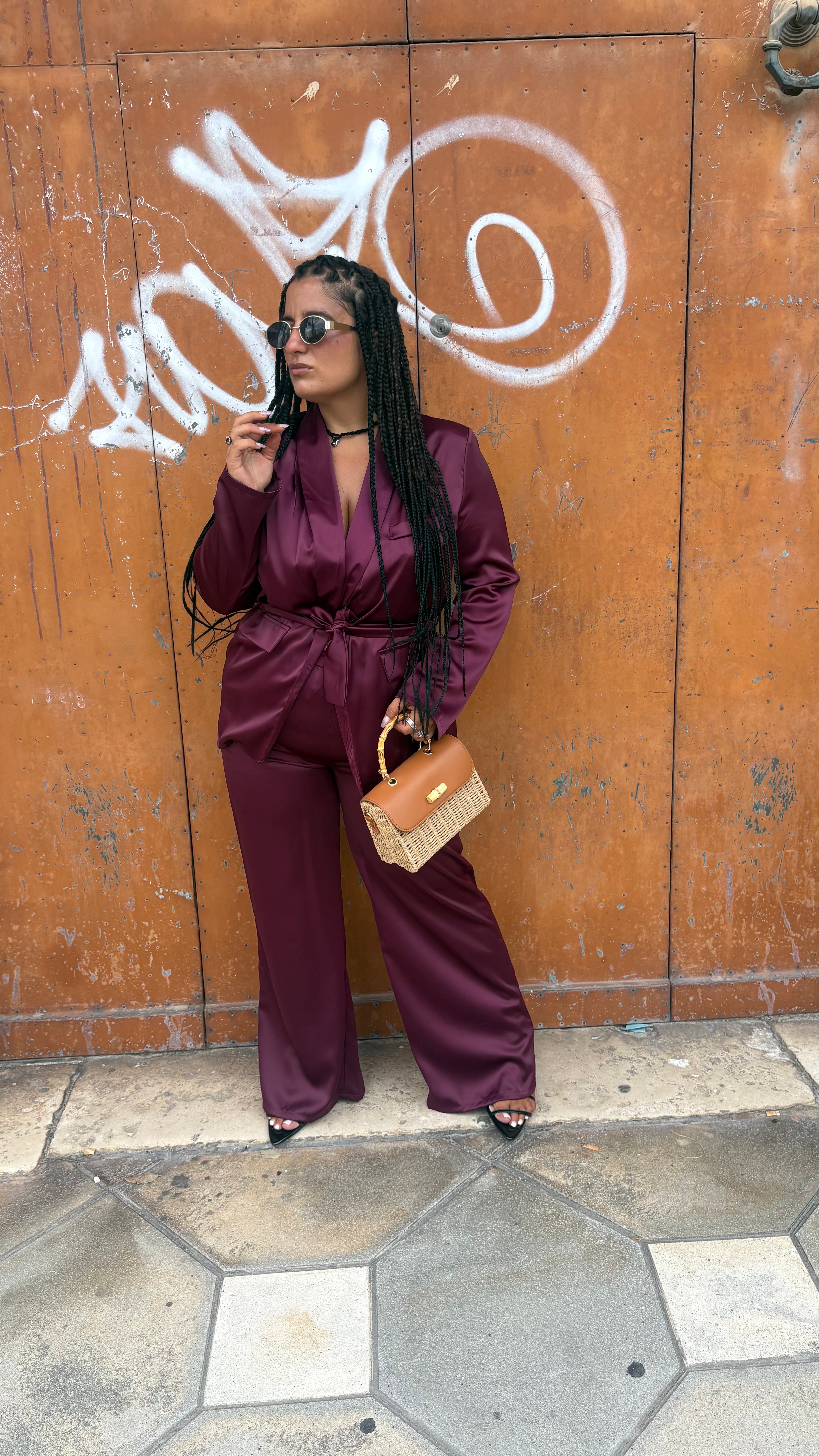 Tailleur satin