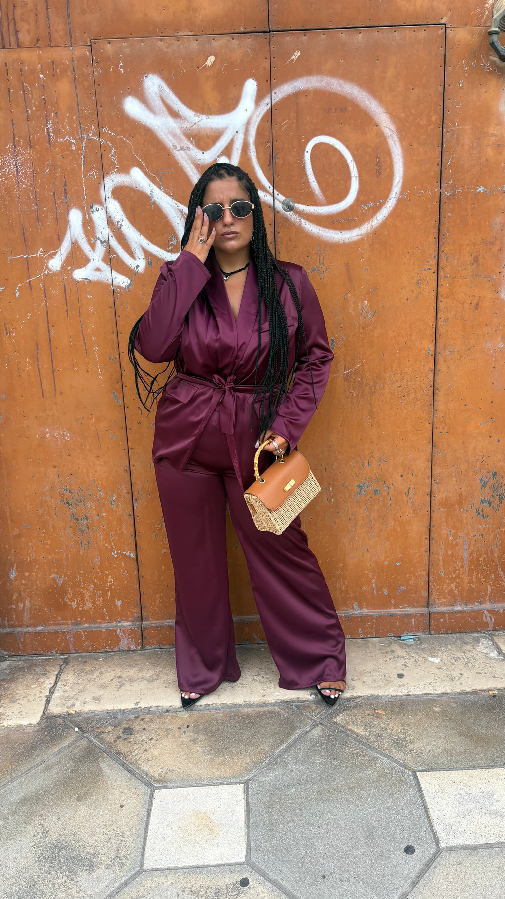 Tailleur satin